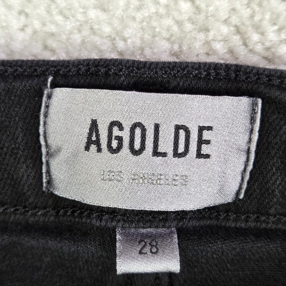 AGOLDE Sophie Mid Rise Ankle Skinny Jeans Women's Size 28 Black - Picture 4 of 8